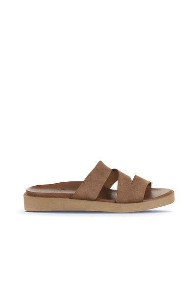 Bueno Shoes Дамски плоски чехли Alf Suede - кафяви 01wa5406