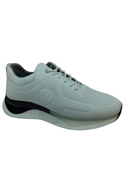 Voyager 4964 Ανδρικά Αθλητικά Παπούτσια Casual Δερμάτινα Λευκά Nata