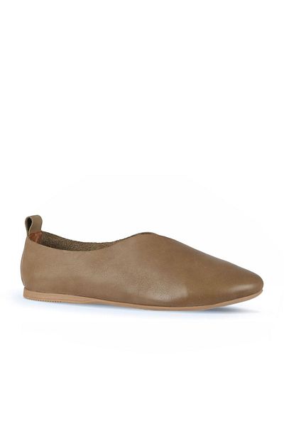 Bueno Shoes Balerini de damă din piele verde - Model 01wn0702