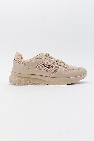 Ccway Pantofi sport de damă cu șireturi Anorak Bej