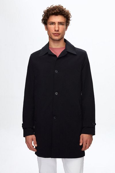 D'S Damat Regular Fit Navy Blue Plain Topper/trenckot