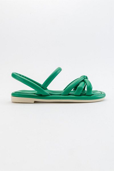 Ccway Single Ribbed Women's Sandals Grass Green