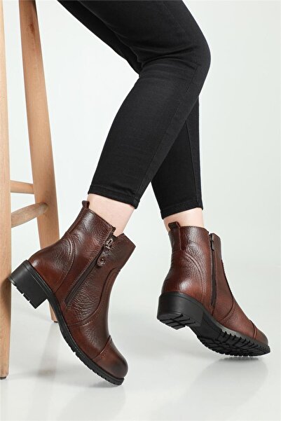 Voyager 7550 Zn Kadın Taba Arizona Deri Bot