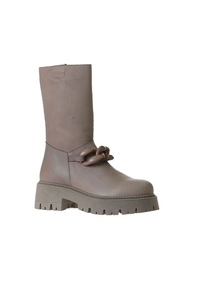 Bueno Shoes Cizme din piele de damă de culoare nurcă - Croială plată 01wv3118