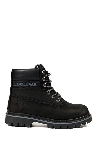 Hammer Jack Roller Boot Γνήσιο δέρμα Μαύρο Nubuck Ανδρικές Μπότες εξωτερικού χώρου