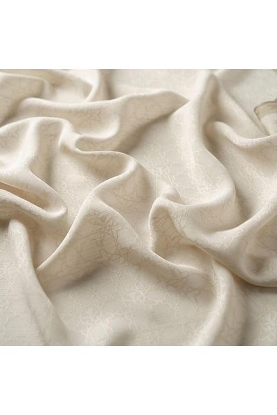 ipekevi Four Seasons Sand White Monogram Shawl