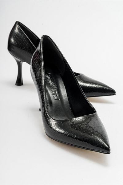 Ccway Pantofi stiletto dama BLACK CROCO