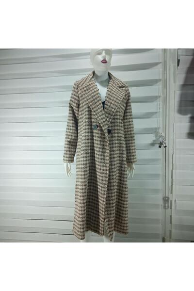 Bohem Stil Бежеве пальто в клітинку