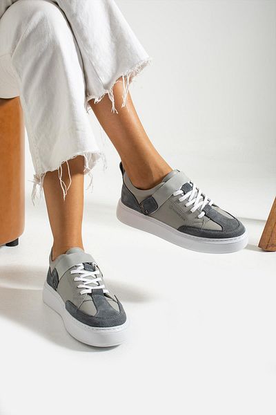 Hammer Jack Bonde Genuine Leather Gray Women's Shoes