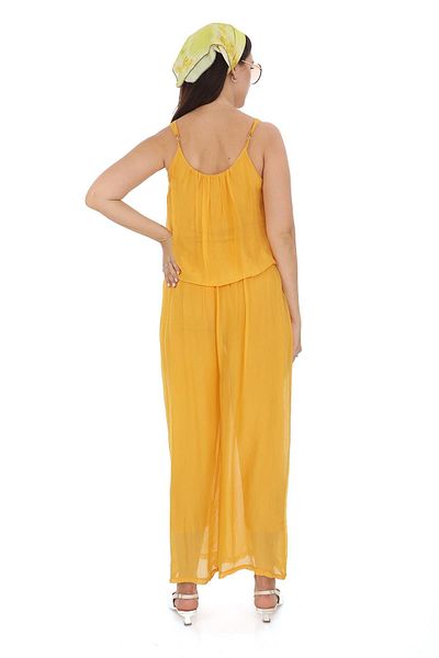 Bohem Stil Italian Stylish Women's Silk Strap Jumpsuit