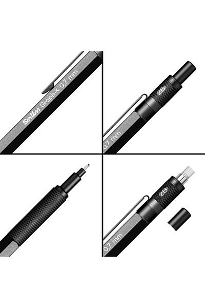 Scrikss Graphx 0.7mm Mekanik Kurşun Kalem Antrasit