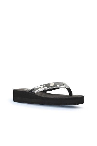 Bueno Shoes Shiny Silver Mirror - Slapi pentru damă 26wt 202644