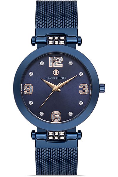 DAVID GUNER Blue Dial Women's Watch with Blue Coating Dg-8241Lc-H3E