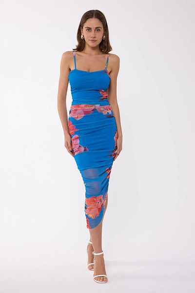 Hiccup Rochie midi cu bretele subțiri cu model floral