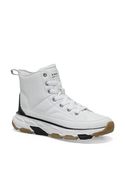 Kinetix 3W Viole PU Hi W 3PR Sports Shoes - White, Black, Camel 36/40