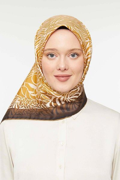Levidor 3908-45 CoppEr Twill Silk Scarf
