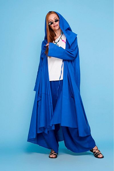 Bohem Stil Pantaloni largi din in italian cu buzunare (INTRE MASURI 36-48)