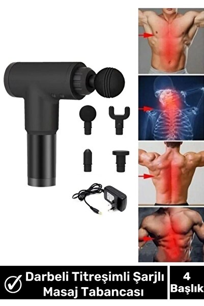Wintoup Mini Professional Massage Gun and Massager with 4 Heads Gun Fascial M...