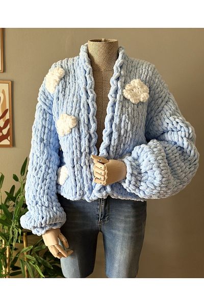 Zuviel Deco Χειροποίητη Ζακέτα Cloud Puffy Fleece Chunky, Μπουφάν