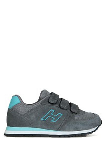 Hammer Jack Peru Genuine Leather Grey-Turquoise Children's Sports Shoes