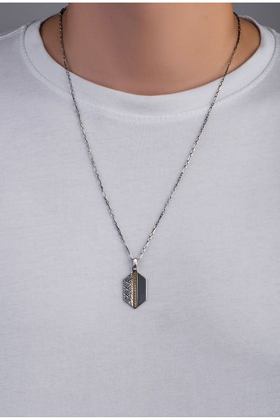 So CHIC... Hidden Passage 14K Gold Men's Silver Necklace