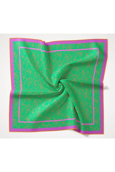 Silk Home Μαλακό Κασκόλ - 1021 - Πράσινη Βατόμουρα