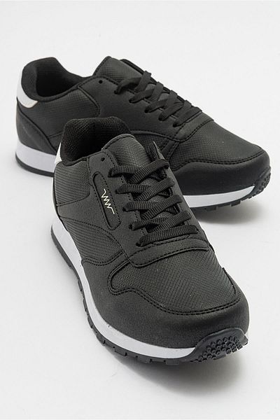 Ccway Pantofi sport cu șireturi de damă, alb, negru