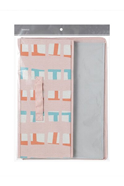 Miniso Kapaklı Katlanır Saklama Kutusu (Büyük) - Pembe