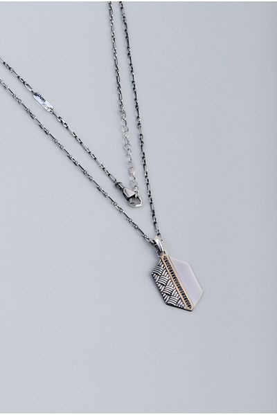 So CHIC... Hidden Passage 14K Gold Men's Silver Necklace
