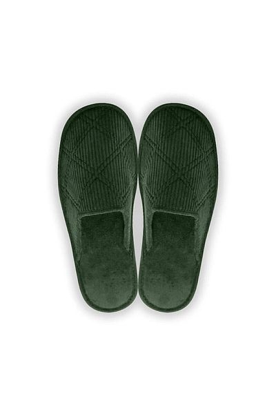 Evojean Unisex Πράσινες Παντόφλες Σπιτιού, Δώρο, Προίκα, Παντόφλες Επισκεπτών