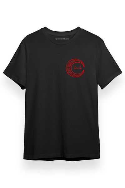 Tshirthane Ανδρικό μπλουζάκι Mamamoo Red Moon Μαύρο κοντομάνικο