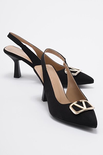 Ccway Γυναικείο στιλέτο με μυτερά δάχτυλα ΜΑΥΡΟ ZRA