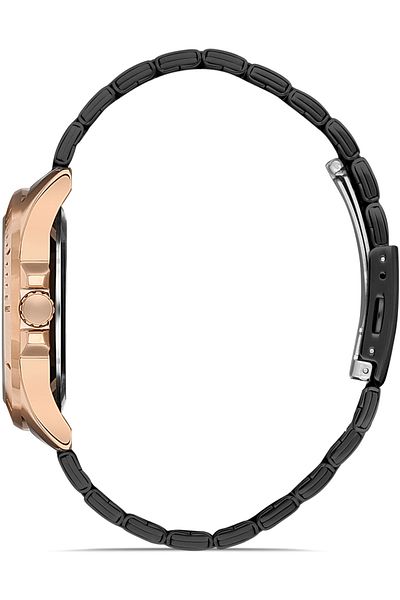 DAVID GUNER Rose Black Coated Black Dial Men's Watch Dg-8225Ga-R2