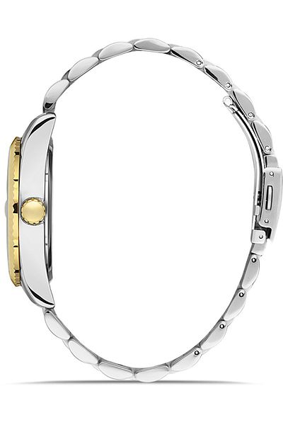 DAVID GUNER White Dial with Yellow White Coating Men's Watch Dg-8329Ga2-D1