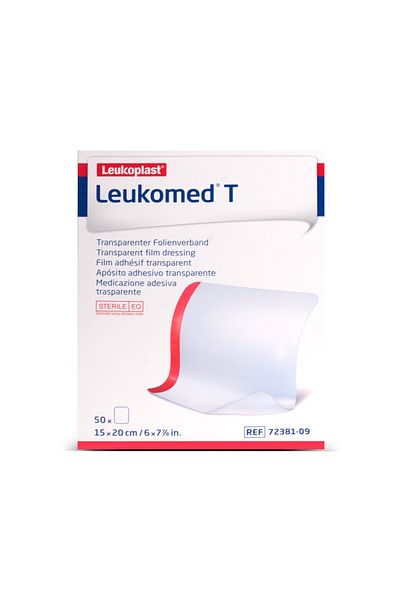BSN غطاء للجروح من فيلم Leukomed T الشفاف مقاس 15 سم × 25 سم 50 قطعة
