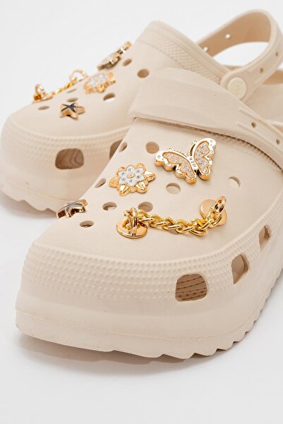 Ccway Ecru Color Women's Sabo Slippers - Charmed Design