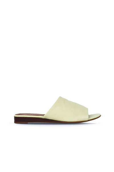 BUENO Shoes Yeşil Deri Kadın Düz Terlik 01wn1901
