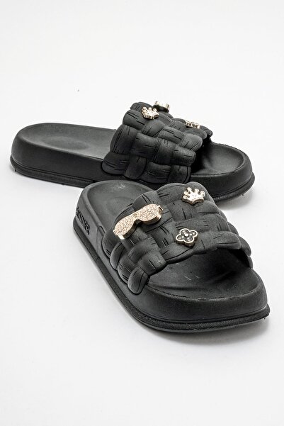 Ccway Чорні карельні жіночі капці