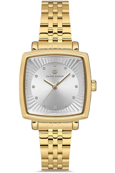 DAVID GUNER Yellow Coated White Dial Women's Wristwatch Dg-8677La-B1