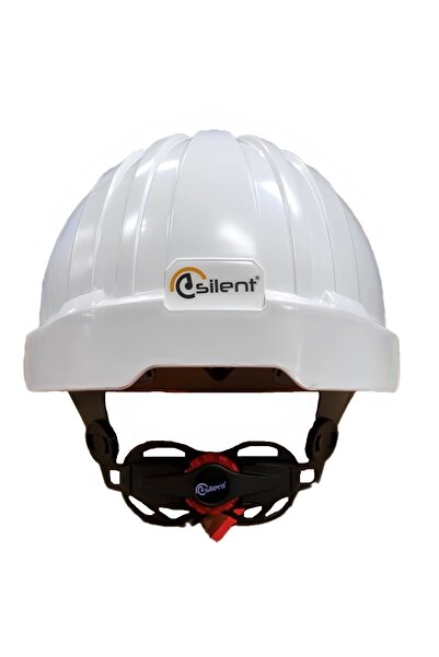 SİLENT Silent SL1108MF  Alt Beyaz Baret Otomatik Ayarlı 4 Nokta Çene Kayışlı