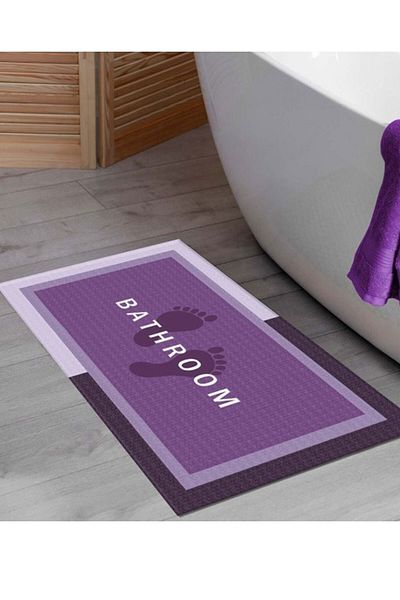 SİHİRLİ AYAKLAR Waterproof Non-Slip Bath Mat Bathroom Carpet Water Absorbent Non-Slip Mat 50X70