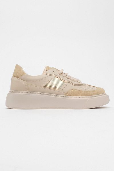 Ccway BEIGE BEIGE SUEDE Pantofi sport dama