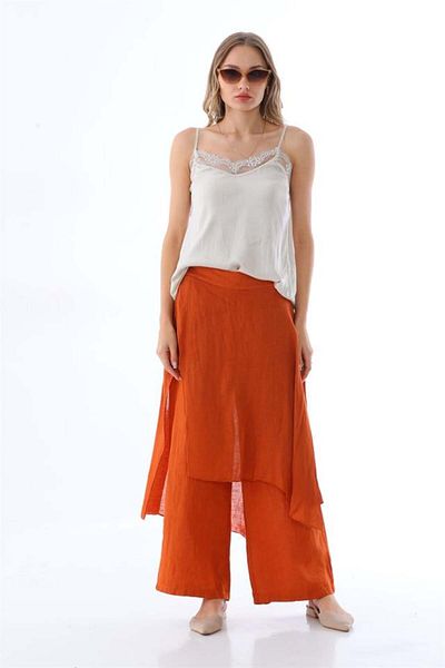 Bohem Stil Fustă PANTALONI IN ITALIAN CRU