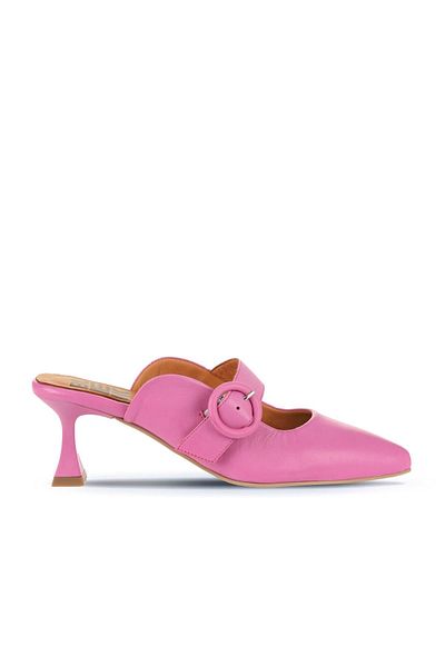Bueno Shoes Φούξια δερμάτινα γυναικεία παπούτσια με τακούνι - 01wa1301