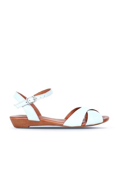 Bueno Shoes Sandale de damă din piele turcoaz - Model 01wn3808