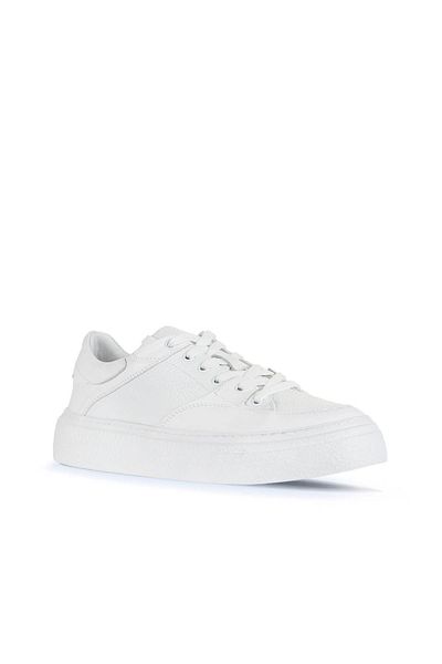 Bueno Shoes White Leather-Flotter Men's Sneakers 16Ma8159