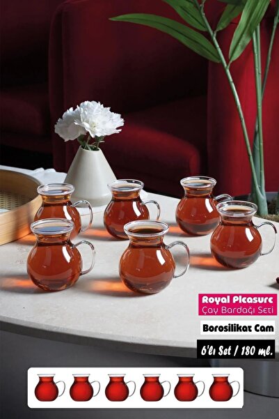 Berdina Home 6'lı Pleasure Borosilikat Cam Bardak Set Isıya Dayanıklı Keyfi A...