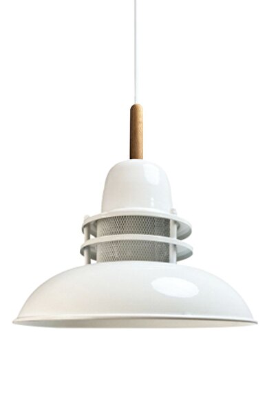 Bamyum Fener Beyaz Avize Ahşap Başlık Tekli Sarkıt Mutfak Çocuk Odası Masaüst...