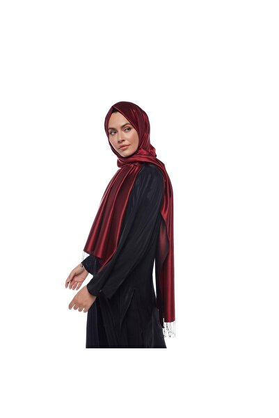 ipekevi Çift Taraflı İpek Şal - Koyu Bordo