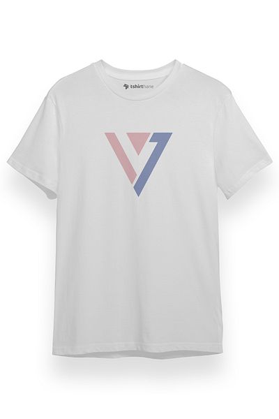 Tshirthane Ανδρικό μπλουζάκι με λευκό κοντομάνικο λογότυπο Seventeen